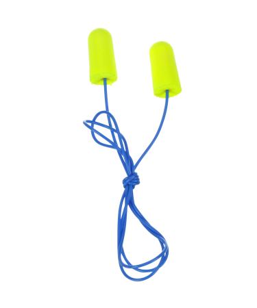 3M Ear Plugs 5 Pairs/Pack E-A-Rsoft Yellow Neons VP311-4106 Metal Detectable Cord Disposable Foam NRR 32 Drilling Grinding Machining Sawing Sanding Welding