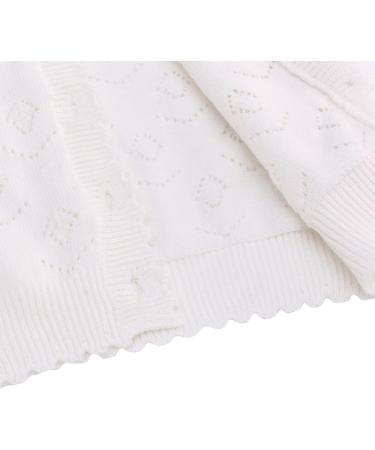 Famuka Baby Cardigan Jacket | Unisex Soft Knitted Sweater 12 Months - White - Buy Online on GoSupps.com