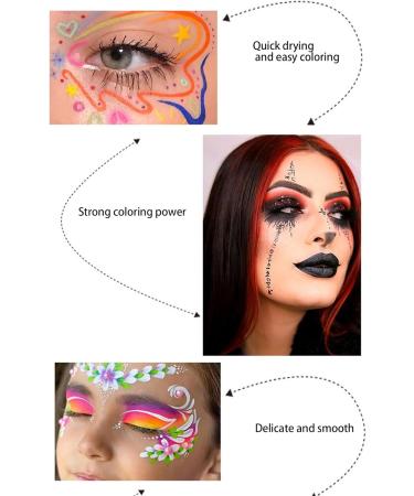  Yhsioaklo Face Makeup | Face Makeup with 42 Colors and Cream - Face and Body Paint for Men and Women for Parties Theater and Costumes - Buy Online on GoSupps.com