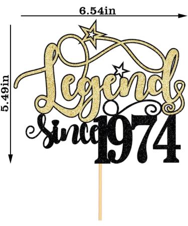 WRACKKIAR Legend Since 1974 Cake Topper Cheer 50th Cake Topper Happy 50th Birthday Cake Topper Funny 50 and Fabulous Decoration (1974) - Buy Online on GoSupps.com