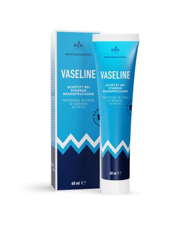 R sch & Handel Vaseline R sch 60 ml Protective Cream for All Skin Types and Skin Areas Perfect for Lip Care Protects Against Chafing and Protects Dog Paws from Road Salt