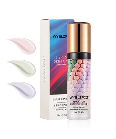Tri-color Color Corrector Isolation Cream One Step Color Correcting Facial Serum Makeup Primer Base Moisturizing Flawless Color Correcting Foundation 1P