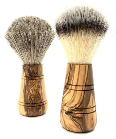 DOM Shaving Brush SIR GEORGE - Olive Wood Handle | 2 Variants | Gift Box Included | Premium Black Hair Tips - Buy Online on GoSupps.com