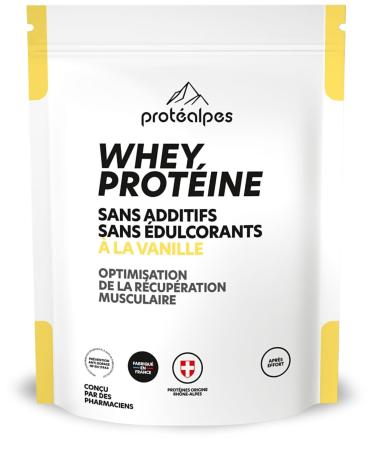 Whey Prot ine I Made in France I Sans Additifs I Sans dulcorants I Prot ines Microfiltr es Froid I Riche en BCAA I Sans Gluten (750g Vanille) Vanille 750g
