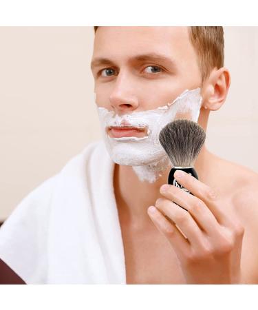 KIKC Handmade Shaving Brush - 100% Pure Badger Hair, Black Wooden Handle | For Safety Razor and Straight Razor | Barber Salon Tool - T1(Wood) - Buy Online on GoSupps.com