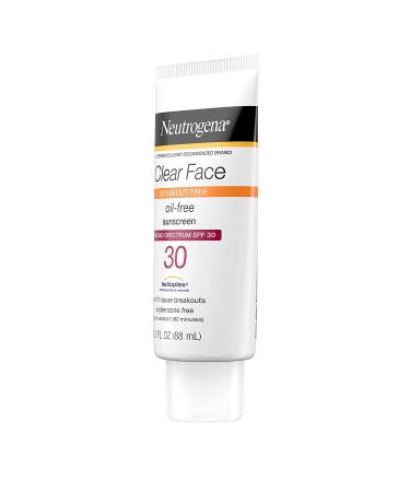 Neutrogena Clear Face Liquid Sunscreen SPF 30 for Acne-Prone Skin - 3 fl. oz - Buy Online on GoSupps.com