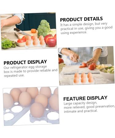 Angoily 6 Pcs Egg Shelf Empty Egg Cartons Plastic Egg Trays Egg Boxes Storage Bins Pp Take Away Storage Box - Buy Online on GoSupps.com