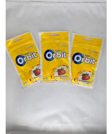 Wrigley's XXL Orbit strawberry & banana Flavour Chewing Gum Bag 3 x 58g x 42 counts - Buy Online on GoSupps.com