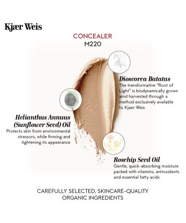 Kjaer Weis Liquid Concealer Medium Shade - Full Coverage Organic Cream Concealer for Dark Circles and Under-Eye Brightening - Buy Online on GoSupps.com