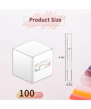 WEBBYBEAR 100 Pieces 3ml Empty Cuticle Nail Oil Pen with Brush Tip - Cosmetic Lip Gloss & Eyelash Growth Tube - Buy Online on GoSupps.com