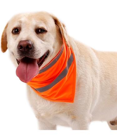 Reflective Triangle Dog Bandana | Adjustable Pet Scarf for Night Walks & Outdoor Adventures - Fluorescent Yellow - Buy Online on GoSupps.com