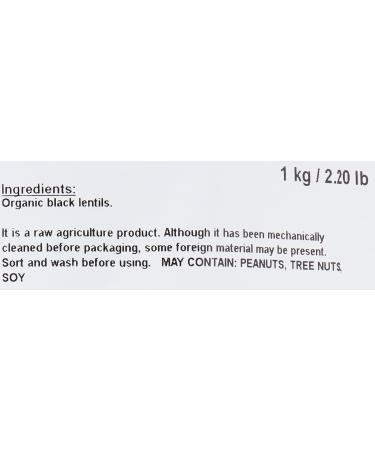 Yupik Organic Black Beluga Lentils 1kg 6 Count Non-GMO Vegan Gluten-Free Kosher Raw Sugar-Free - Rich in Protein Fiber & Iron Perfect for Soups & Salads 1 kg (Pack of 6) - Buy Online on GoSupps.com