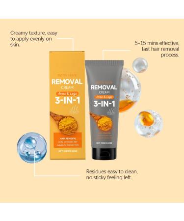 Cr me pilatoire au curcuma pour femmes et hommes avec vitamine C E pilatoire doux pour le visage intime bikini aisselles bras jambes apaisante pilateur complet du corps (2Pcs) - Buy Online on GoSupps.com
