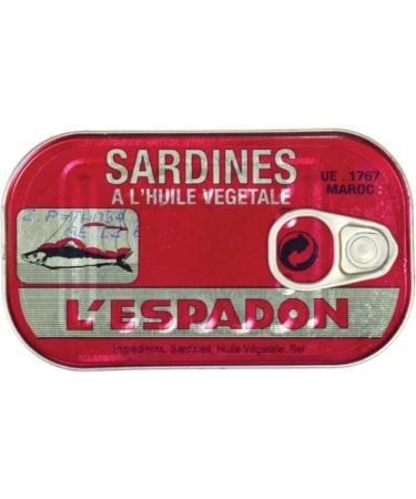 2 x L Espadon Sardines in Vegetable Oil 12 x 125g
