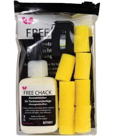 Butterfly Free Chack Table Tennis Racket Glue 90ml - Easy Paddle Assembly with Sponges and Application Clip - Buy Online on GoSupps.com