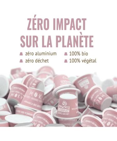 MOKA 300 Compostable Capsules 100% Pure Organic Mexican Arabica - Compatible with Nespresso Capsule Machines - Intensity 8 - Home Compost - Espresso and Lungo - Roasted in France  - Buy Online on GoSupps.com
