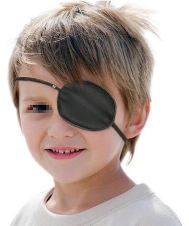 1PC Black Unisex Adult Adjustable Soft Eye Patch Silk Single Eye Mask Amblyopia Corrected Visual Recovery Eye Patches Full Cover for Lazy Eye Astigmatism Training Eye Care - Buy Online on GoSupps.com