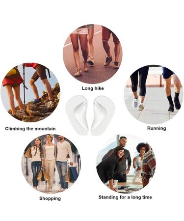 4 Pairs Clear Gel Arch Support Insoles for Men & Women Shoe Insoles for Flat Feet Reusable Arch Inserts for Plantar Fasciitis Adhesive Arch Pad for Relieve Pressure and Feet Pain - Buy Online on GoSupps.com