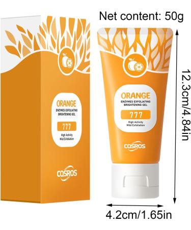 Orange Peeling Gel - 50g Effective Cleanser for Deep Exfoliators | Light Organic Face & Body Scrub Gel | Moisturizing Facial Scrub - Buy Online on GoSupps.com