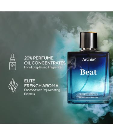 ARCH-IES BEAT Eau De Luxury Long Lasting Parfume for Men | 100 ML | French Aroma | Daywear Fresh Sporty and Comfortable Fragrance | Premium EDP Fragrance Scent - Buy Online on GoSupps.com