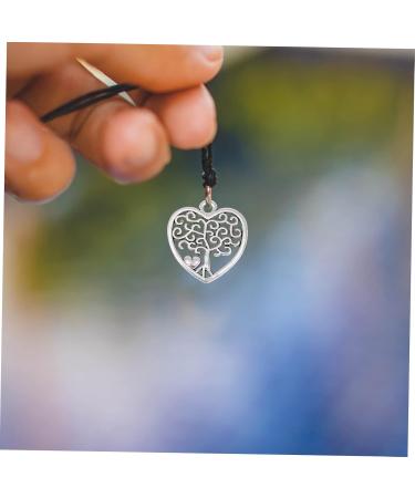 50pcs Pendant Jewel Earrings Heart Earring Retro Charms Alloy Hanging Ornaments Key Chain Hollow Out 1.8X1.7cm Silver - Buy Online on GoSupps.com