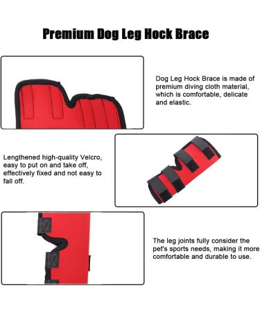 Dog Leg Brace 2 Pack Canine Dog Leg Joint Wraps Compression Brace Protects Wounds Prevents Injuries and Sprains Helps with Loss of Stability Caused by Arthritis Pet Kneepad|Red (S) - Buy Online on GoSupps.com