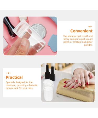 Healeved 3 Sets Nail Art Silicone Stamp Nail Stencils for Nail Art Reusable Silicone Spatula Turner French Tip Nail Tool French Nail Stamper Nail Stamp Kit Plastic Miss Template Frosted - Buy Online on GoSupps.com