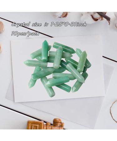 MAIBAOTA Green Aventurine Healing Crystals Gifts Wands Hexagonal Pointed Gemstones Set Bulk for Women Beginner Chakra Stones Nature Reiki Spiritual Energy Balancing Protection Crystal 10pcs - Buy Online on GoSupps.com