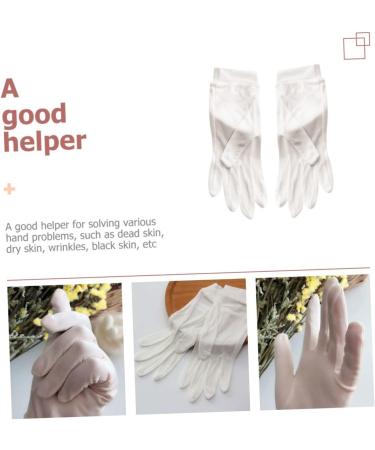 Ipetboom White Mittens 1 Pair Grooming Gloves Repairing Dry Skin Gloves Bedtime Gloves Inspection Gloves Hand Softening Gloves Paraffin Wax Mittens Beauty Products White Cosmetic Silk - Buy Online on GoSupps.com