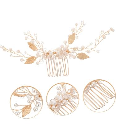 ABOOFAN Decor Hair Accessories Hair Clips Hair Barrettes Wedding Elegant Headdress Wedding Party Headdress Wedding Pearl Hair Pin Hair Side Comb Wedding Hair Pin Hair Comb Prom Bride Metal - Buy Online on GoSupps.com