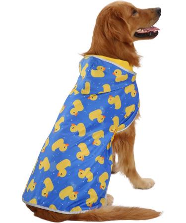 HDE Reversible Dog Raincoat Hooded Slicker Poncho - Ducks/Yellow (3XL) - Buy Online on GoSupps.com