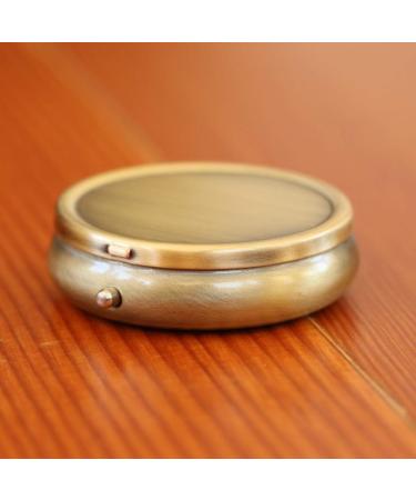 Buy Elegant Brass Round Pill Box - Durable & Stylish | International Shipping Available - Buy Online on GoSupps.com