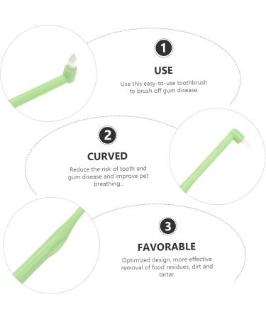 INOOMP 2 Pcs Pet Single Head Toothbrush Cat Toothbrush Cat Toothpaste Cleaning Kits Puppy Manual Fine Fiber 1 count (Pack of 1) Random Colorx2pcs - Buy Online on GoSupps.com