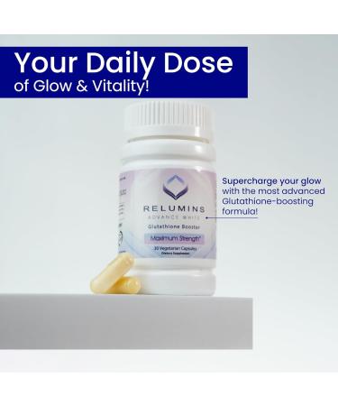 Relumins Advanced Vitamin C MAX Complex and Glutathione Booster Nutrient Capsules Set Advanced Formula for Radiant Look Enhanced Absorption Dietary Supplement 2-Piece Capsule Set - Buy Online on GoSupps.com