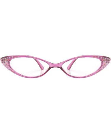 Pop Fashionwear Rhinestone Colorful Cat Eye Reading Glasses R223 - Crystal Purple (2.50) | Stylish & Unique | International Shipping Available - Buy Online on GoSupps.com