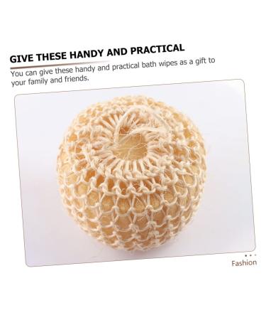 Balacoo 10 Pcs Exfoliating Bath Ball & Body Scrub Kit - Gel Nail Sisal Loofah Shower Pouf & Powder Puff - Perfect for Spa-Like Cleansing | International Shipping Available - Buy Online on GoSupps.com