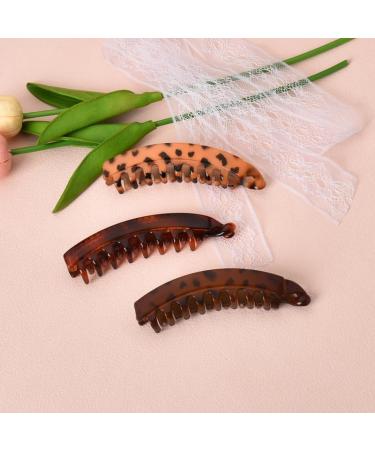 Large Banana Hair Clips for Women French Barrette Hair Clip for Women Girls Hair Banana Clips for Thick Thin Hair Women Ponytail Banana Hair Clip for Girls Hair Accessories of 3 Pieces amber - Buy Online on GoSupps.com