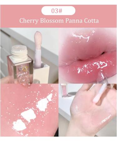 Bear Lip Glaze 2 Pack Plumping Holographic Glitter Lip Gloss Buildable Shimmer Liquid Lip Oil Nourishing Moisturizing Shiny Juicy Lip Gloss for Women and Girls - Buy Online on GoSupps.com