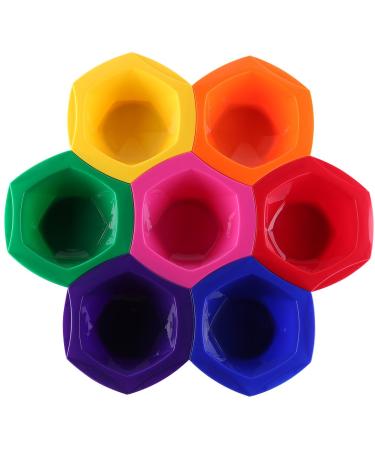 Rainbow Hair Dye Bowls Set of 7 Colorful Hair Dye Bowls for DIY Hair Color | International Shipping - Buy Online on GoSupps.com