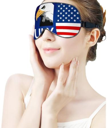 4th of July Independence Day Sleep Mask | Adjustable Strap Eye Cover for Women Men | Blackout Blindfold for Yoga Travel Nap - Buy Online on GoSupps.com