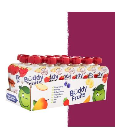 Buddy Fruits Pure Blended Fruit - Apple & Cinnamon - 18-Pack for Healthy Snacking - Buy Online on GoSupps.com