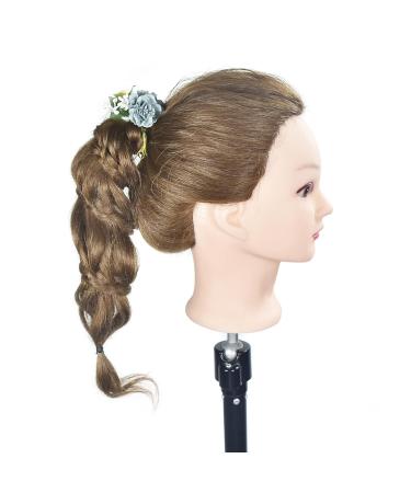 Professional Training Head with 100% Real Hair - Ideal for Hairdressing & Hairstyling Practice | International Shipping Available - Buy Online on GoSupps.com
