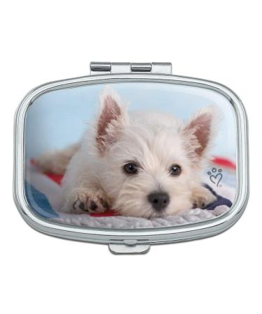 West Highland Terrier Westie Puppy Dog Beach Towel Rectangle Pill Case Trinket Gift Box