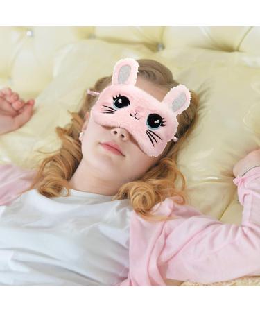 Kids Plush Sleep Mask 3-Pack - Colorful Rabbit Style Eye Cover for Girls - Buy Online on GoSupps.com