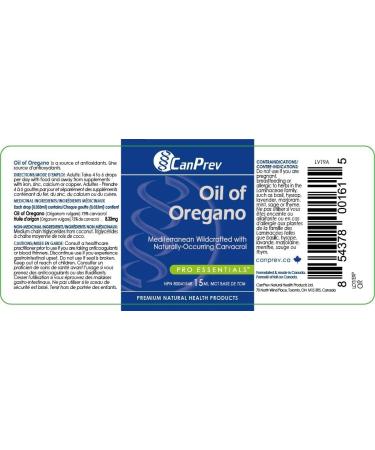 CanPrev - Oil of Oregano is a Source of Antioxidant 15ml - Help with Digestion and Strengthen the Immune System - Mediterranean Wildcrafted with Naturally Occurring Carvacrol - Buy Online on GoSupps.com