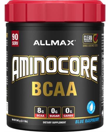 AllMAX Nutrition AminoCore - 90 Servings Blue Raspberry | Essential Amino Acid Supplement - Buy Online on GoSupps.com