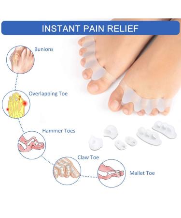 Toe Spreader Set for Hallux Valgus | Silicone Toe Separator & Hammer Toe Correction - Unisex Solution - Buy Online on GoSupps.com