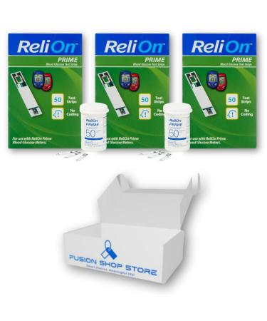 Relion Prime Test Strips 50 ct (3) Boxed by Fusion Shop Store