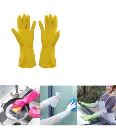 Dishwashing Gloves Durable Dishwashing Gloves Kitchen Scrubber Rubber Gloves Cleaning Gloves Washing Bowls Gloves Tools (Color : Yellow Size : L) Large Yellow - Buy Online on GoSupps.com