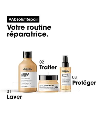  L'Or al Professionnel Paris L'Or al Professionnel Absolut Repair Large Routine Dry & Damaged Hair Repairing Shampoo Restructuring Mask Instantly Repairs Protects & Nourishes the Hair Fiber Expert Series - Buy Online on GoSupps.com